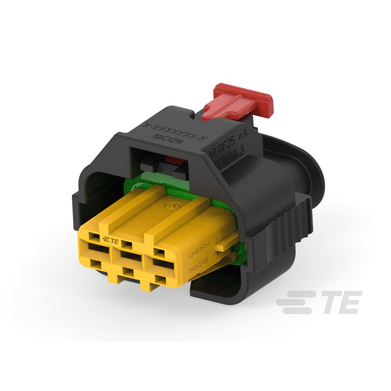 10 pcs - TE Connectivity, AMP MPC 2.8 Automotive Connector Socket 3 Way, Cable Termination