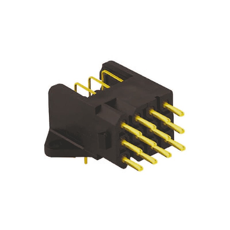 1 pcs - Souriau Connector, 6 Way, 13A, Male, SMS, Through Hole, 220.0 V