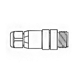 10 pcs - Molex Circular Connector, 4 Contacts, Cable Mount, M12 Connector, Plug, Male, IP67, Micro-Change Series
