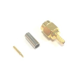 1 pcs - RS PRO, Plug Cable Mount SMA Connector, 50Ω, Crimp Termination, Straight Body