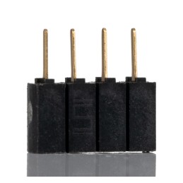 1 pcs - Samtec SSA Series Straight Through Hole Mount PCB Socket, 4-Contact, 1-Row, 2.54mm Pitch, Solder Termination