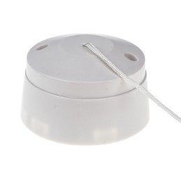 1 pcs - MK Electric White Pull Cord Switch, 6A 2 Way