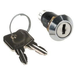 1 pcs - Key Switch, DPDT, 1 A @ 24V ac dc / 115V ac 2-Way Random-Key