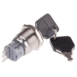 1 pcs - IP40 Key Switch, SPDT, 5 A 3-Way