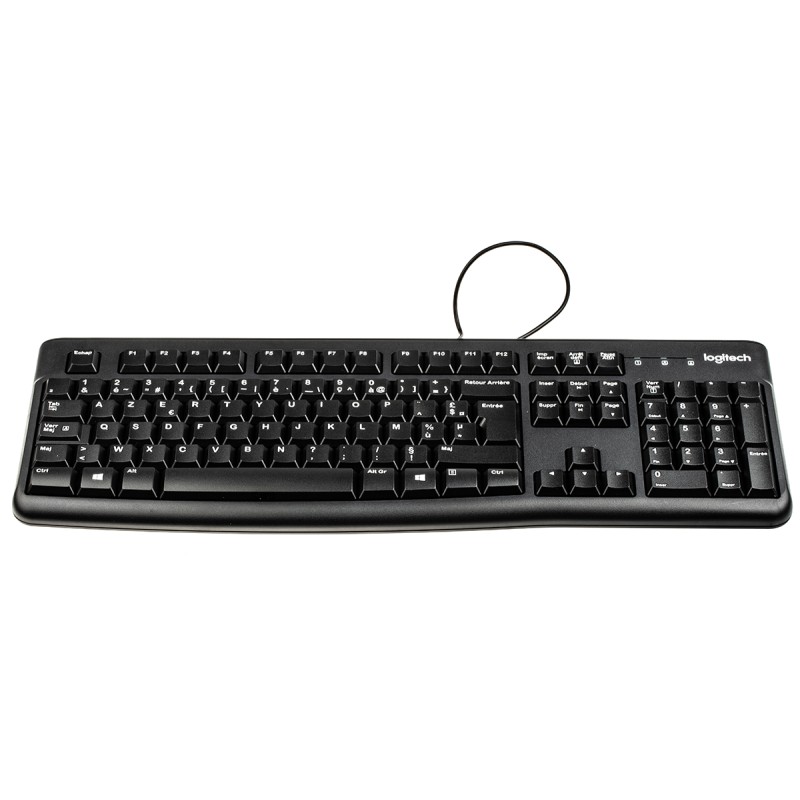 1 pcs - Logitech Wired USB Keyboard, AZERTY, Black