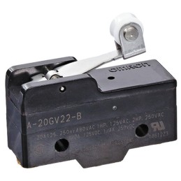 1 pcs - Omron Roller Lever Limit Switch, NO/NC, IP00, SPDT, 500V ac Max, 20A Max