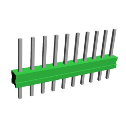 10 pcs - TE Connectivity AMPMODU MOD II Series Straight Through Hole Pin Header, 10 Contact(s), 2.54mm Pitch, 1 Row(s),