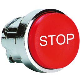 1 pcs - Schneider Electric Harmony XB4 Series Red Spring Return Push Button Head, 22mm Cutout, IP66, IP67, IP69K