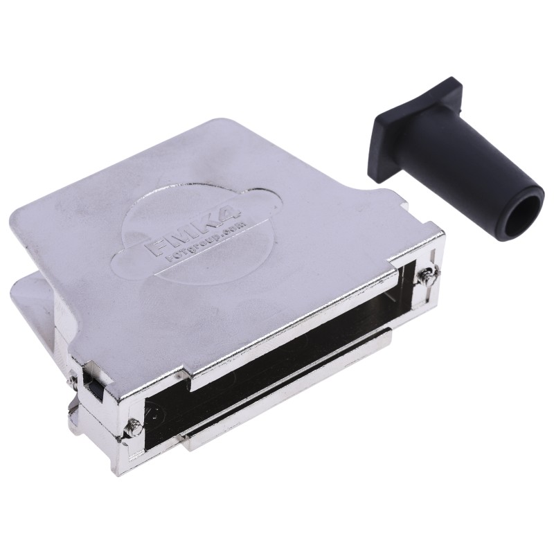 1 pcs - FCT from Molex FMK Series Die Cast Zinc Angled D Sub Backshell, 37 Way, Strain Relief