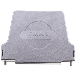 1 pcs - FCT from Molex FMK Series Die Cast Zinc Angled D Sub Backshell, 37 Way, Strain Relief