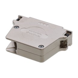 1 pcs - FCT from Molex FMK Series Die Cast Zinc Angled D Sub Backshell, 37 Way, Strain Relief