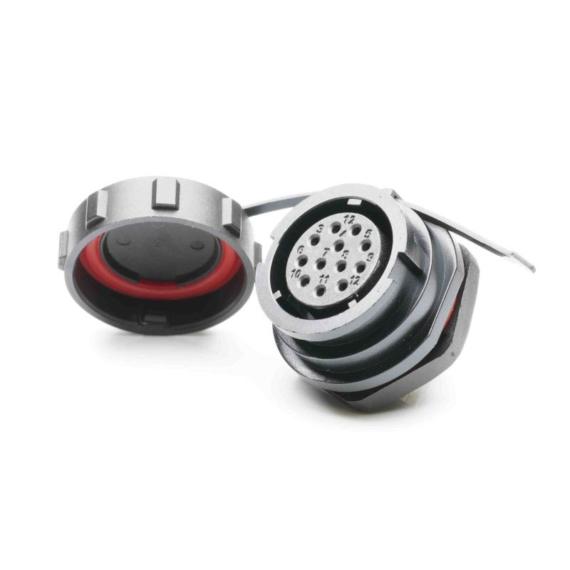 1 pcs - RS PRO Circular Connector, 12 Contacts, Panel Mount, Socket, Female, IP67