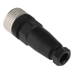 1 pcs - Telemecanique Sensors Circular Connector, 4 Contacts, Cable Mount, M12 Connector, Socket, Female, IP67, XZCC Series