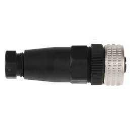 1 pcs - Telemecanique Sensors Circular Connector, 4 Contacts, Cable Mount, M12 Connector, Socket, Female, IP67, XZCC Series