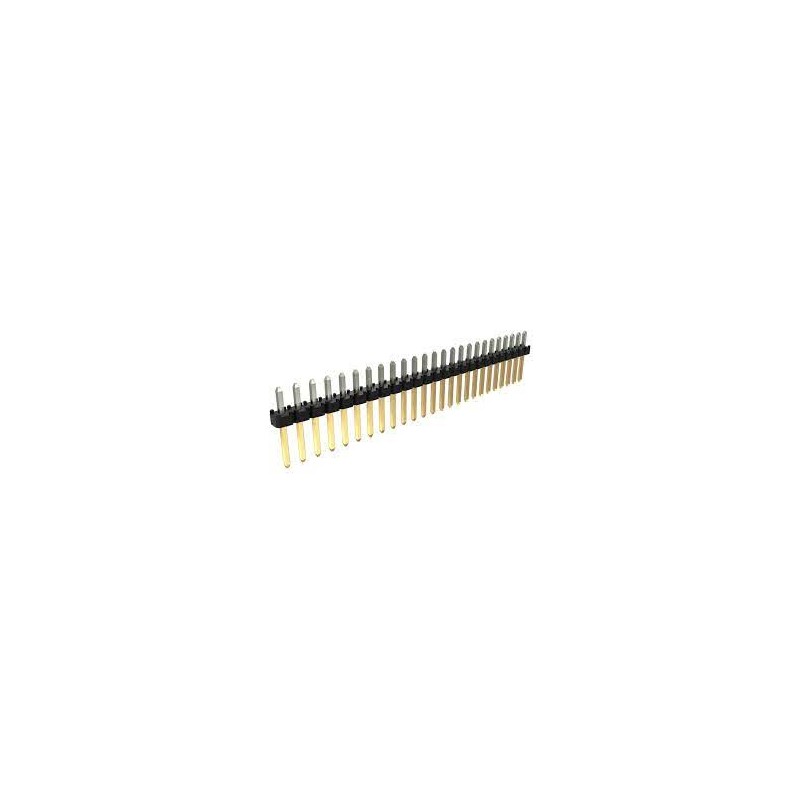 10 pcs - Amphenol ICC Minitek Series Through Hole Pin Header, 25 Contact(s), 2.0mm Pitch, 1 Row(s), Unshrouded
