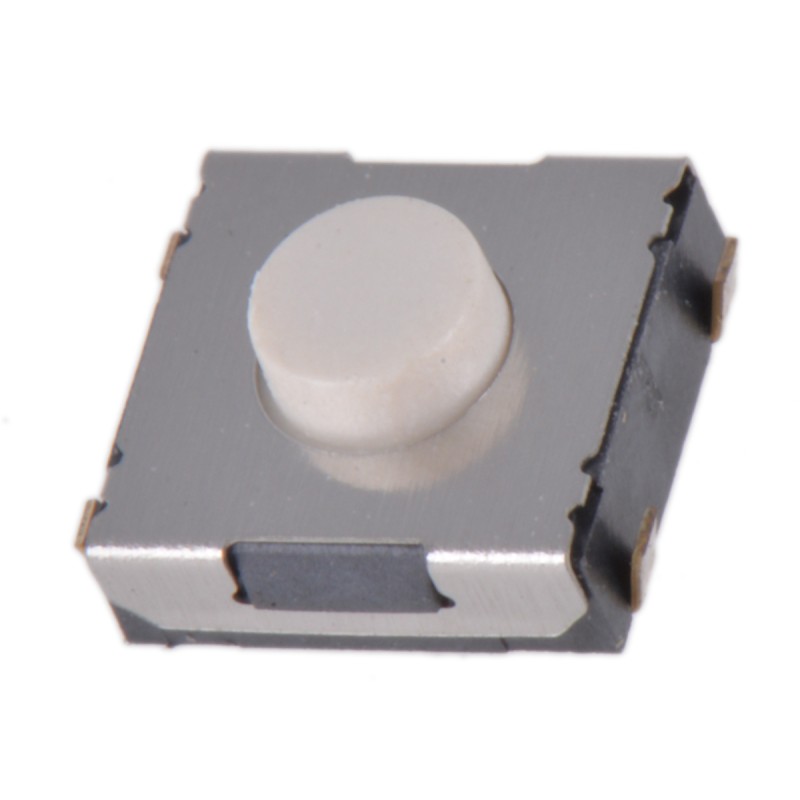 1 pcs - White Tactile Switch, SPST 50 mA @ 12 V dc 1.1mm Surface Mount