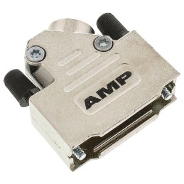 100 pcs - TE Connectivity ADK Series Zinc Angled D Sub Backshell, 15 Way, Strain Relief