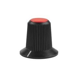 10 pcs : AT4103C - Knobs & Dials SMALL KNOB RED TIP MR SERIES