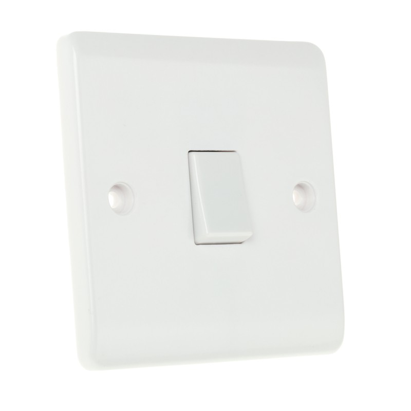 1 pcs - RS PRO White Rocker Light Switch, 2 Way, 1 Gang