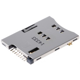 1 pcs - Molex, 47553 6 Way Push/Push Mini Memory Card Connector With Solder Termination