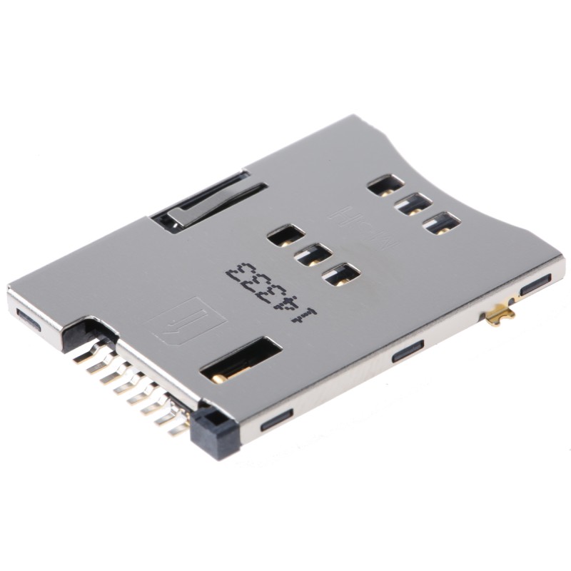 1 pcs - Molex, 47553 6 Way Push/Push Mini Memory Card Connector With Solder Termination