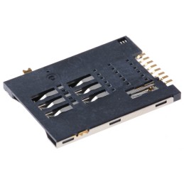 1 pcs - Molex, 47553 6 Way Push/Push Mini Memory Card Connector With Solder Termination