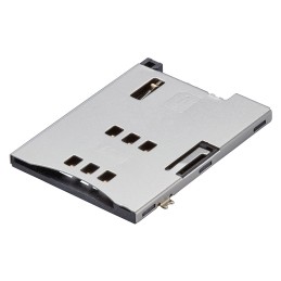 1 pcs - Molex, 47553 6 Way Push/Push Mini Memory Card Connector With Solder Termination