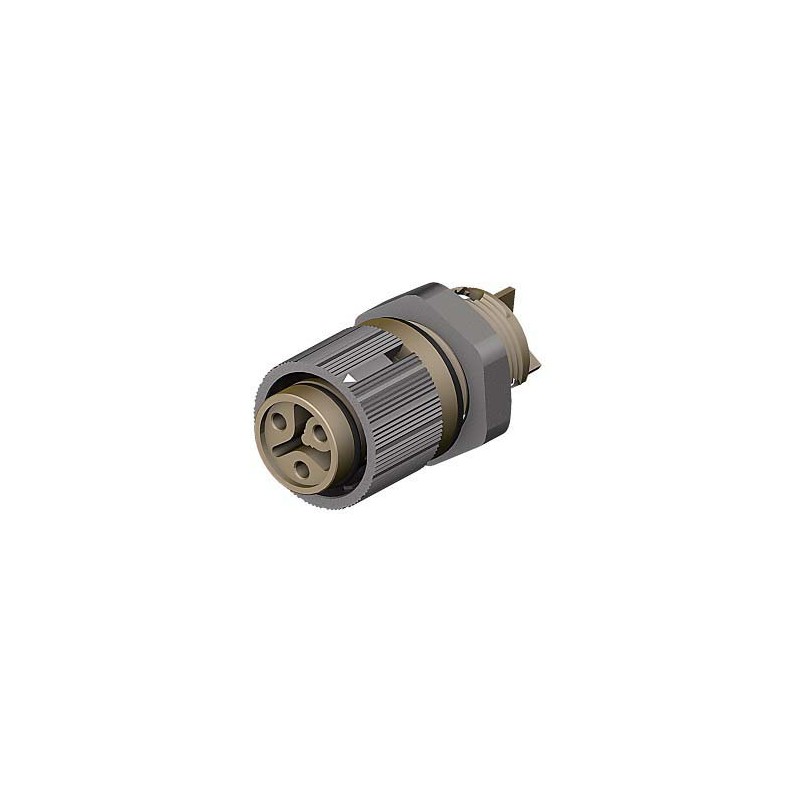1 pcs - Wieland RST Mini Series Mini Connector, 3-Pole, Female, 1-Way, Panel Mount, 16A, IP66, IP68, IP69