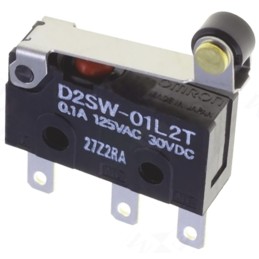 1 pcs - Omron Roller Lever Micro Switch, Tab Terminal, 3 A @ 30 V dc, SPDT, IP67