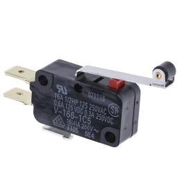 1 pcs - Omron Long Roller Lever Micro Switch, Tab Terminal, 16 A @ 250 V ac, SP-CO, IP40