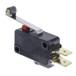 1 pcs - Omron Long Roller Lever Micro Switch, Tab Terminal, 16 A @ 250 V ac, SP-CO, IP40