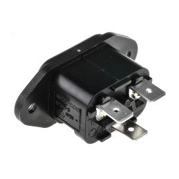1 pcs - TE Connectivity IEC Connector Flange Mount Socket, 2P, Quick Connect Termination, 15A, 250 V