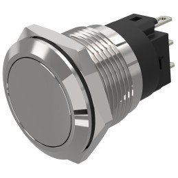 1 pcs - EAO 82 Series Push Button Switch, Latching, Panel Mount, 19mm Cutout, SPDT, 240V, IP65, IP67