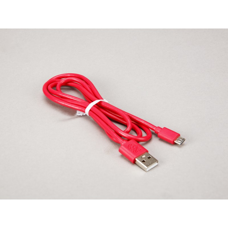 1 pcs - Raspberry Pi 1m USB A Male to Micro USB Male cable in Red
