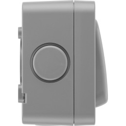 1 pcs - BG Electrical Grey Outdoor Light Switch, 2 Way, 2 Gang, Storm