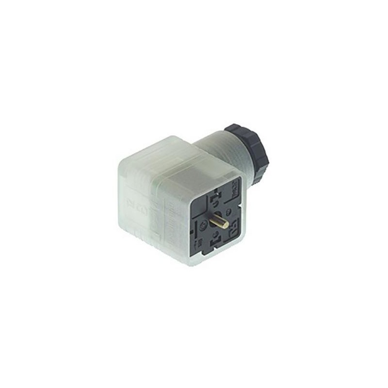 1 pcs - Hirschmann GDML 2P+E DIN 43650 A, Female Solenoid Valve Connector, with Indicator Light, 110 V Voltage