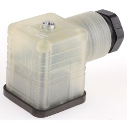 1 pcs - Hirschmann GDML 2P+E DIN 43650 A, Female Solenoid Valve Connector, with Indicator Light, 110 V Voltage