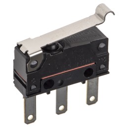 1 pcs - Omron Simulated Roller Lever Micro Switch, Tab Terminal, 100 mA @ 30 V dc, SPDT, IP67