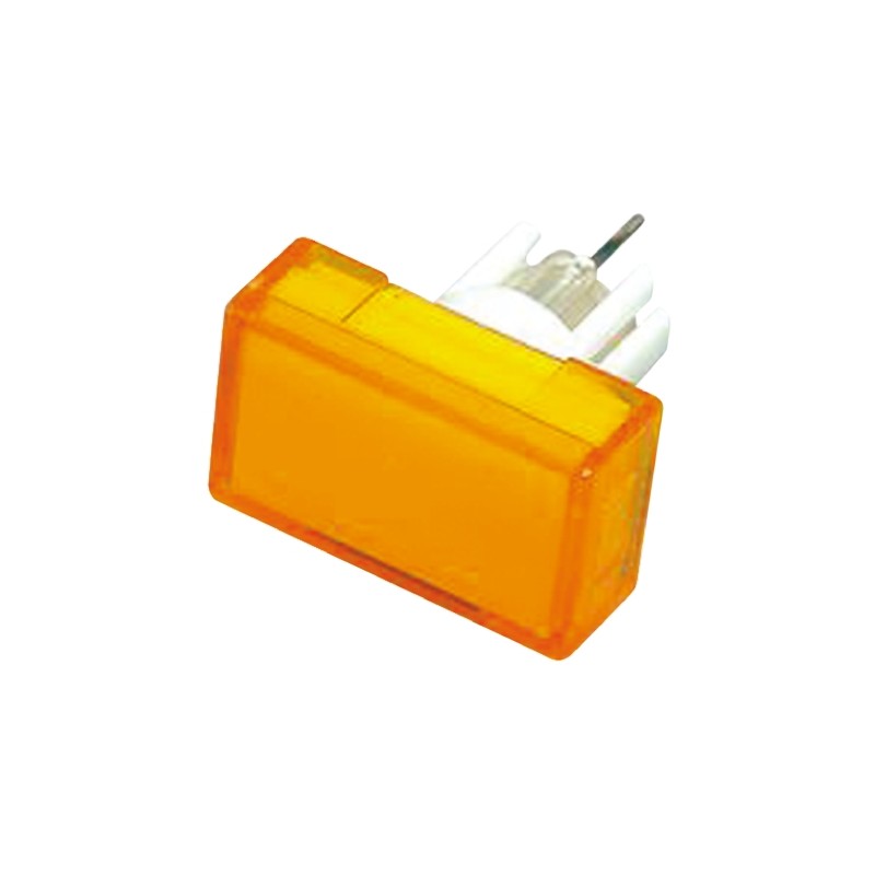 1 pcs - Omron Yellow Rectangular Push Button Lens for Use with A3D Series