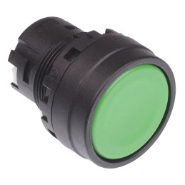1 pcs - Idec YW1B Series Green Momentary Push Button Head, 22mm Cutout, IP67, IP69K