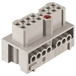 1 pcs - HARTING Heavy Duty Power Connector Insert, 16A, Female, Han-Eco Series, 14 Contacts