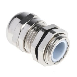5 pcs - RS PRO Metallic Nickel Plated Brass Cable Gland, PG9 Thread, 4mm Min, 8mm Max, IP68