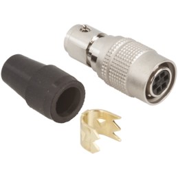 1 pcs - Hirose Circular Connector, 6 Contacts, Cable Mount, Miniature Connector, Socket, Male, HR10 Series