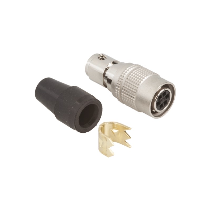 1 pcs - Hirose Circular Connector, 6 Contacts, Cable Mount, Miniature Connector, Socket, Male, HR10 Series