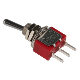 1 pcs - RS PRO Toggle Switch, PCB Mount, On-On, SPDT, Through Hole Terminal, 250V