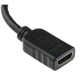 1 pcs - RS PRO Male DisplayPort to Female HDMI, PVC Cable, 1080p, 150mm