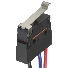 1 pcs - Omron Simulated Roller Lever Micro Switch, Pre-wired Terminal, 100 mA @ 30 V dc, SPDT, IP67