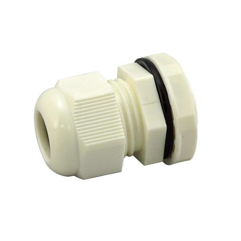 1 Bag of 5 - RS PRO White Nylon Cable Gland, M40 Thread, 22mm Min, 32mm Max, IP68