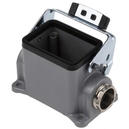 1 pcs - Epic Contact H-BE Heavy Duty Power Connector Hood, 24 (H-DD), 6 (H-BE) Contacts, PG16 Thread