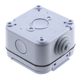 1 pcs - Timeguard Light Grey 1 Gang Plug Socket, 0 Poles, 13A, Type G - British, Outdoor Use